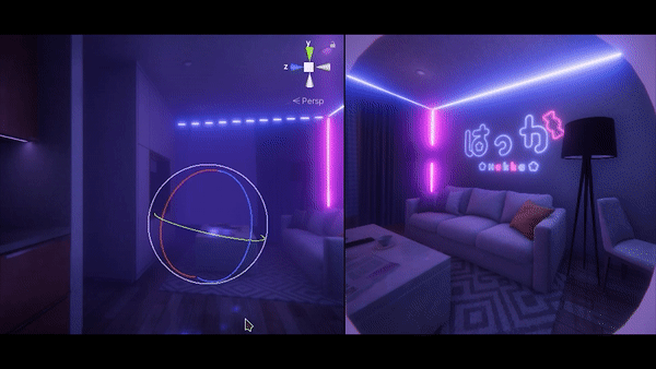 It's configured to Oculus touch and Oculus Rift S headset